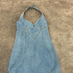 Denim halter dress size small